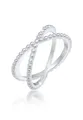 Produktbild: Elli Fingerring Wickelring Criss Cross Kugel 25 Silber