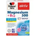 Produktbild: Doppelherz Magnesium aktiv, 30 Depot-Tabletten, Magnesiumoxid + B12, hochdosiert, 500mg