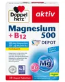 Produktbild: ✅ Doppelherz Magnesium 500 + B12 2-Phasen Depot, 30 Tabletten ✅