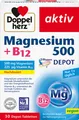 Produktbild: Doppelherz Magnesium 500 + B12 2-Phasen Depot Tabletten 30 St, 51 g Nahrungsergä