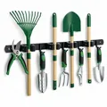 Produktbild: Wandhalter Gerätehalter Besen Wandleiste Hakenleiste 49cm Schaufel Spaten Stiele