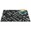Produktbild: Platzset Tischset abwaschbar PVC Platzdeckchen rutschfest Tischuntersetzer Hitzebeständig Esstisch waschbar für drinnen & draußen Whisky Anthrazit 35x50cm
