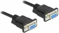 Produktbild: Delock IOT - Nullmodemkabel - DB-9 (W) bis DB-9 (W) - 2,0m - Daumenschrauben - Schwarz (87472)