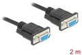 Produktbild: DELOCK 87472 - Nullmodem-Kabel, 9-pol.,Bu./Bu. Full Handshaking, 2 m