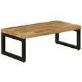Produktbild: vidaXL Couchtisch 100x50x35 cm Massivholz Mango und Stahl