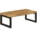 Produktbild: vidaXL Couchtisch 100x50x35 cm Massivholz Mango und Stahl 247337