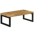 Produktbild: vidaXL Couchtisch 100x50x35 cm Massivholz Mango und Stahl NEU
