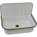 Produktbild: Stahlspüle, emaillierte Oberfläche, langlebig, B x T: 52 x 34 cm, weiß - Weiß