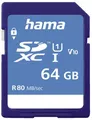 Produktbild: Hama 213110 SDXC 64GB Class 10 UHS-I 80MB/s, Sc