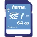 Produktbild: HAMA 213110 SDXC 64GB Class 10 UHS-I 80MB/s, Sc
