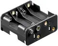 Produktbild: Wentronic 8x AA (Mignon) Batteriehalter, Schwarz - Druckknopf