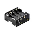 Produktbild: Goobay 11468 AA-Batteriehalter für 8x Mignon Batterien 1,5V / Batteriehalterung mit Druckknopf / Offenes Batteriefach 8 AA Batterien FR6 HR6 LR6 / ohne Kabel / Schwarz
