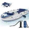 Produktbild: ArtSport Schlauchboot 322 cm für 4 Personen - Paddelboot aufblasbar mit 2 Sitzbänken - Ruderboot PVC mit Luftpumpe, Paddel, Tasche & Reparaturset