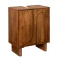 Produktbild: Main Möbel Waschbeckenunterschrank Waschbeckenunterschrank 60x64cm 'Curves' Mango massiv dunkelbraun