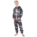 Produktbild: O'Poppy Jumpsuit Kinder camo urban grey (1-tlg) Zwergen Kapuze und Eingrifftaschen grau 146-152