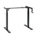 Produktbild: Höhenverstellbarer Schreibtisch manuell Tischgestell 1000–1600mm schwarz