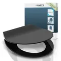 Produktbild: Duroplast WC-Sitz SLIM BLACK, mit Absenkautomatik und Schnellverschluss