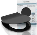 Produktbild: Toilettensitz Schütte Slim Black schwarz Duroplast TOP