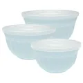 Produktbild: Greengate Kunststoff Schalenset ALICE Hellblau mit Deckel 3er Set PALE Blue