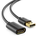 Produktbild: deleyCON 2m USB 2.0 High Speed Kabel Verlängerungskabel USB A-Stecker zu A-Buchse - Schwarz