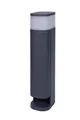 Produktbild: BOLD 19646 Volo Garten-Steckdose aussen (Steckdosen-Säule) Anthrazit (2X Schuko - IP44 Outdoor Steckdosenturm - 3680 Watt - Dämmerungssensor - EIN/Aus Schalter - G9-Leuchtmittel enthalten)