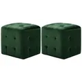 Produktbild: vidaXL Nachttische 2 Stk. Grün 30x30x30 cm Samtstoff