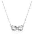 Produktbild: Swarovski Hyperbola Anhänger, Weiße und Rhodinierte Damenhalskette mit Unendlichkeitsmotiv und Strahlenden Swarovski Kristallen