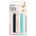 Produktbild: folia 31219 - Siegelwachs Style, 4 Siegelkerzen im Set, je 1 Siegelkerze in rose, mint, marine und weiß, zum stilechten Verzieren von Karten, Briefen und Einladungen