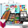Produktbild: 145-teiliges Malkoffer Malset für Kinder und Erwachsene Zeichenkoffer Künstlerkoffer Kunstset mit Buntstiften Aquarellfarben Marker, Zeichenset, ...