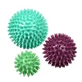 Produktbild: ResultSport Igelball Massageball Set mit Noppen für Rücken, Beine, Füße & Hände Muskelmassage - 6cm, 8cm und 10cm - Triggerpunkt Massagebälle, Stress Reflexzonen