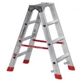 Produktbild: PREMIUM line Alu-Stufenstehleiter Anzahl Sprossen: 2x4