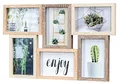 Produktbild: levandeo Bilderrahmen 6 Fotos 10x15 Fotorahmen Natur Eiche Braun Holz Glas Wanddeko Fotogalerie Collage Fotocollage Wandgalerie