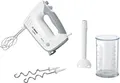Produktbild: Bosch Handmixer MFQ36440 ErgoMixx | 450 Watt | 5 Stufen + Turbotaste | Kunststoff-Mixfuß | Set mit Becher | weiß/grau