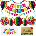 Produktbild: Premium Wiederverwendbare Geburtstagsdeko - Regenbogen Deko Geburtstag / Part...