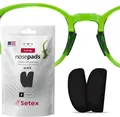 Produktbild: Setex Gecko Grip Brillen-Nasenpads (5 schwarze Paare) – Rutschfeste, ultradünne Nasenpads für Brillen, Mikrostrukturierte Fasern, Ultrastarker Halt, Ultraweich, Selbstklebend, 0,6 x 7 x 16 mm