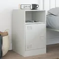 Produktbild: vidaXL Nachttisch Weiß 34,5x39x62 cm Stahl