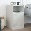 Produktbild: Nachttisch Weiß 34,5x39x62 Cm Stahl Vidaxl