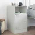 Produktbild: Nachttisch Weiß 34,5x39x62 cm Stahl