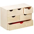 Produktbild: Mini Kommode Schubladenelement Schränkchen Holzschatulle Schmuckkasten Organizer
