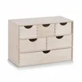 Produktbild: Zeller 6er Schubladenelement Mini-Kommode aus Birkenholz 40 x 20 x 27,5 cm