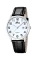 Produktbild: Lotus Herren Analog Uhr Schwarzes Leder - Quarz - Kalender - Mineralglas - 5 ATM Wasserdicht Elegant Klassisch 18239/1