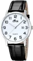 Produktbild: Lotus Quarzuhr Lotus Herren Uhr Elegant L18239/1 Leder, (Analoguhr), Herren Armbanduhr rund, groß (ca. 40mm), Lederarmband schwarz