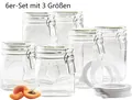 Produktbild: NEU Bügelgläser Deckel luftdicht für Einmachen Aufbewahren Zutaten Geschenk Deko