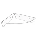 Produktbild: Zeigis Viertelkreis Eckregal aus Acrylglas, Seitenlänge je 150mm Acrylregal/Wandboard/Wandkonsole/transparent/durchsichtig/Warenpräsentation/klar