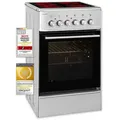 Produktbild: Exquisit ECM 8-4.1 BZ Inox Elektro-Standherd | Ober-/Unterhitze |  Grill | Heißluft | Multifunktion | Backofen-Volumen: 47 l | EEK:  A | Inox