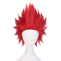 Produktbild: Anime Perücke Rot, kurz Cosplay Perücke mit Perückenkappe für Halloween, Kost...