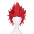 Produktbild: Anime Perücke Rot, kurz Cosplay Perücke mit Perückenkappe für Halloween, Kost...