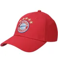 Produktbild: FC Bayern München Baseballcap Logo 5 Sterne rot Kappe FC Bayern Fanartikel Shop