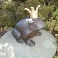 Produktbild: Froschkönig Frosch Gusseisen Krone Gartendekoration Landhaus Kröte Garten TT04