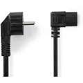 Produktbild: Nedis Stromkabel Schutzkontaktstecker, IEC-320-C13, 2m, Schwarz